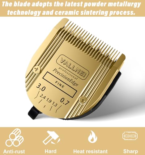 [2 Pack] 5-in-1 Replacement Clipper Blade, Detachable & Adjustable Dog Grooming Blade Compatible with Wahl Arco, Bravura, Chromado, Creativa, Figura, Motion & SuperGroom (Gold) - color: Gold, size: 2 Pack