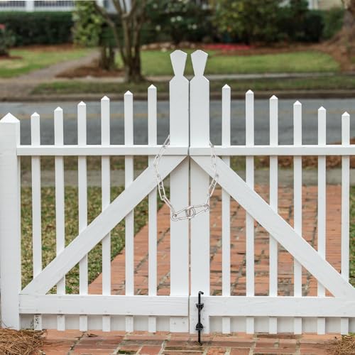 Biaungdo 20 Inch Gate Chain Lock, Chain Link Lock | Fence Gate Latch with Carabiner, Stainless Steel Chain Link Gate Lock for Outdoor Fence, Livestock Gate, Yard