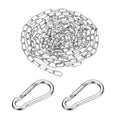 304 Stainless Steel Link Chain with 2 Hook (1/16" x 6.6 ft / 2 m x 1.5 Mm) - Utility Hanging Coil Chain Link Locking Pulling for Outdoor Fence Pet Dog - size: 1/16" x 6.6 ft(2 m x 1.5 Mm)