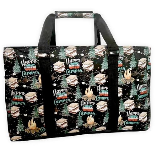 Large Collapsible Tote - color: Happy Camper