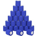 24Pcs Self Adherent Cohesive Bandages Wrap Self Adhesive 2 in Blue | Self Adherent Bandages Wrap First Aid Self Adhesive Bandage Elastic Sports Athletic Tape Wrist Ankle Pet Vet Wrap Grip Cover - color: Blue, size: 24Pcs