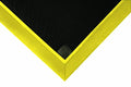Footbath Mat - Black/Yellow. Shoe Mat - 5 Gallon Capacity. Tall Wall for Cleaning Solutions. 32"" L x 39"" W x 2-1/2"" Thickness. For Food Processing Facilities (222.2.5x32x39BK)