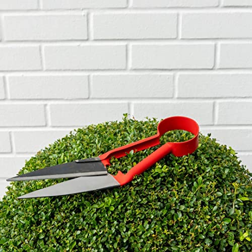 BERGER Sheep & Hedge Shears – 12.2" Forged Garden Shears with Self-Sharpening Heat-Treated Carbon Steel Blades, 5.5" Cutting Length, Round Spring – 27310