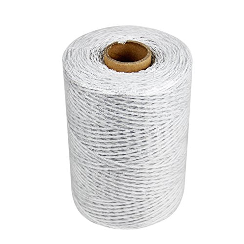 Portable Electric Fence Polywire, 1312 Feet 400 Meter, 6 Conductors, White Color