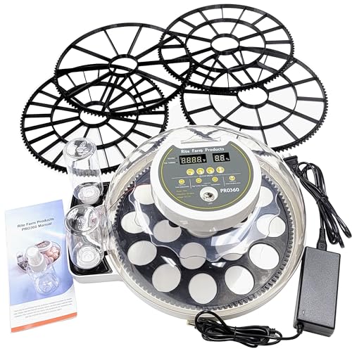 DELUXE PRO 360 RITE FARM PRODUCTS 21 EGG CHICKEN INCUBATOR HATCHER & ALL 5 TURNER TRAYS