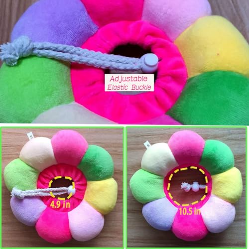 Rabbit Cat Cone Collar Soft,Adjustable Cat Recovery Wound Healing Accessory,Cats Cones to Stop Licking,for Chinchilla,Guinea Pigs,Bunny,Kitten Donuts Collar After Surgery(Small) - size: Small