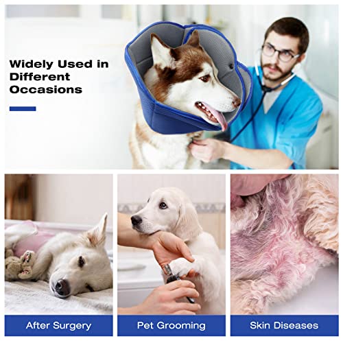 Soft Dog Cone Collar Alternative to Stop Licking | Comfort Recovery Collar for Large,Medium,Small Dogs,Elizabethan Collar Alternative,Dogs Recovery Collar After Surgery,Blue,S - color: Blue, size: S(Neck Girth:9.45"-11.81")