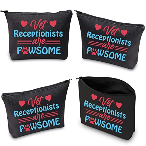 WCGXKO Veterinary Receptionist Gift Veterinary Gift Vet Receptionist Are Pawsome Zipper Pouch Makeup Bag (Vet Receptionist)