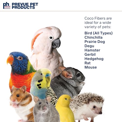 Prevue Pet Products Small Animal Coco Bed Fibers 2.5 lbs | 100% Natural Sterilized Coconut Fiber to Nest, Ideal for Bedding & Replenishing Toys