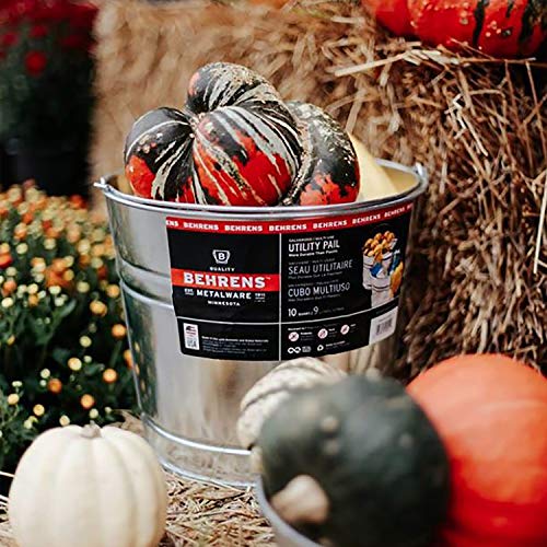 Behrens Galvanized Steel Utility Pail 14-Quart - size: 14 quarts, style: Galvanized