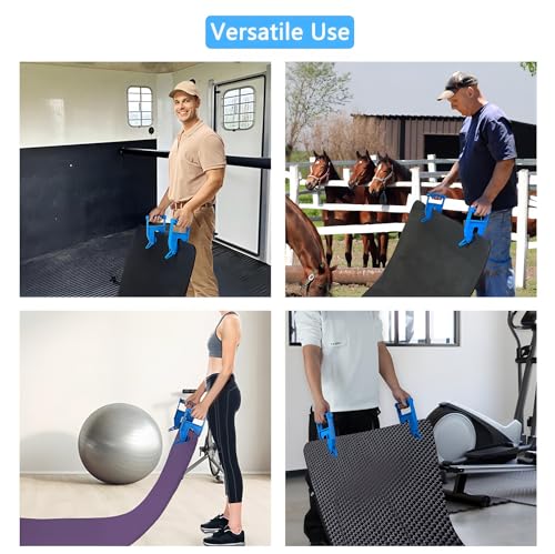 2Pcs/1Pair Horse Stall Mat Mover Tool, Mat Trailer Gripper for Thick Rubber Mat, Stall Carpert, Workbench Mat, Stock Tank Mat, Horse Supplies, Makes Moving Rubber Mats Easier