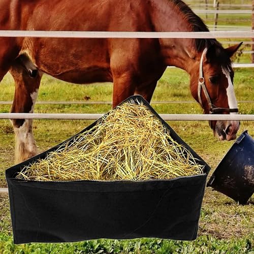 Feed Bags for Horses - Portable Heavy Duty - Sheep Slow Feed Hay Bag,for Goat Sheep Cattle Cow Bunny Chicken Livestock Stall Barn Trailer Storage