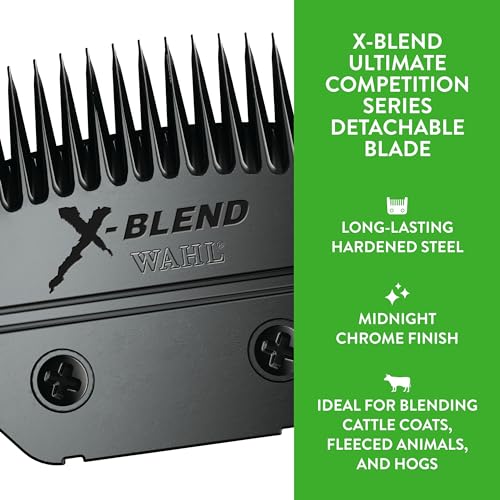 Wahl Professional Animal Ultimate Detachable Blade, 2450-500, X-Blend | Detachable Replacement Blade for Cattle and Sheep Grooming, Sculpting, Blocking and Blending, Competition Series - size: X-Blend