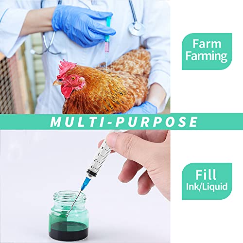 4 Pack 3ml Disposable Syringe with 23Ga 1.0 Inch, Luer Lock Syringes, Individual Sterilized Wrapped - color: 4 Pack