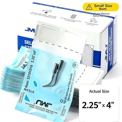 JMU Self Seal Sterilization Pouches 2.25" x 4", Sterilization Bags 200/Box - size: 2.25" x 4"