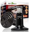 REPTI ZOO 2Pack Ceramic Heat Emitter 60W Reptile Heat Lamp Night Heat Lamp Bulbs Reptile Terrarium Heat lamp Tank Heat Bulb for Turtle Bearded Dragon Gecko Lizard Snake Chicken E26 - style: 60W/2PCS