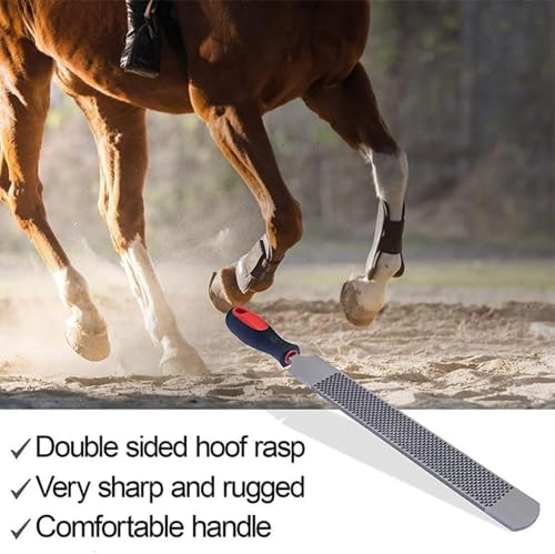 T12 Carbon Steel Horse Hoof Rasp - 8", 14" Professional Farrier Tool with Non-Slip Rubber Handle for Horse/Goat/Cow/Donkey/Animal Hooves (8 inch) - color: 8 inch