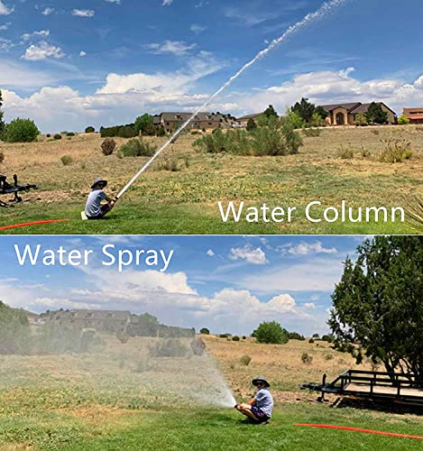 SAFBY Fire Hose Nozzle Thermoplastic Fire Equipment Spray Jet Fog (1" NPSH/NPT) - color: Red, size: 1 inch NPSH