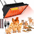 Chicken Brooder Heater for Chicks, Chick Brooder Heat Lamp with 250W & 175W Heating Bulbs, 4 Adjustable Heat Levels for Baby Chicks, Quail, Ducklings & Poultry Brooding