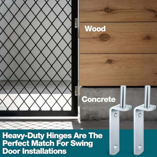 Yaocom 4 Pack Gate Pintle 1/2 Inch Wall Mount Gate Hinges Coated with Weather Resistant Protection Heavy-Duty Galvanized Hardware for Farm Fence Posts