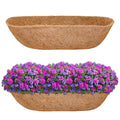 Halatool 30" Coco Liners for Planters, 2 Pack Coconut Fiber Trough Liners | Replacement Window Box Liners for Railings & Balcony Planters, Breathable, Prevents Soil Erosion & Promotes Healthy Roots - size: 30inch