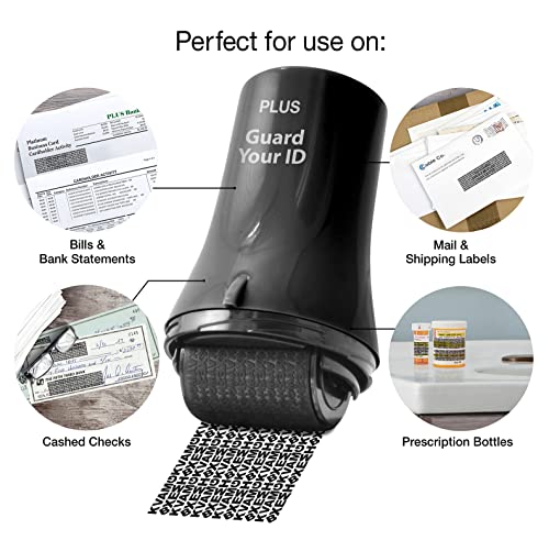 Guard Your ID Wide Identity Theft Protection Roller Stamp for Mail, Black - color: Black, size: Wide