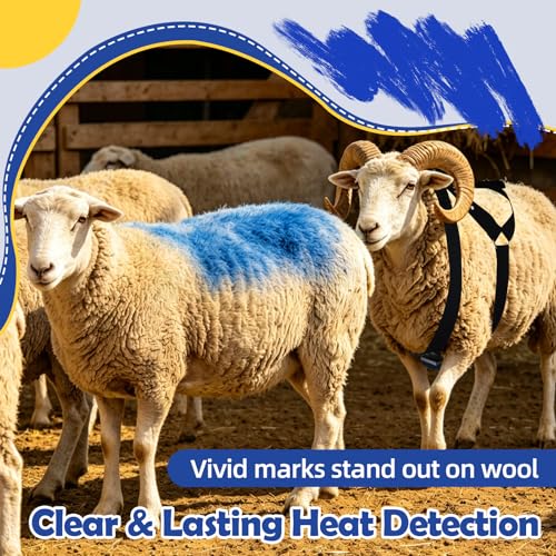 1 pcs Mark Harness Crayons for Sheep & Goat Breeding Marking Harness,Vivid and Long Lasting (Blue) - color: Blue