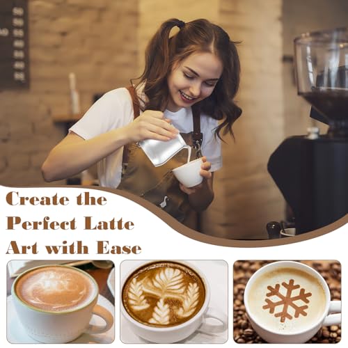 Honeydak 4 Pcs 2, 3, 5, 8 OZ Stainless Steel Bell Creamers Pitcher Mini Cup Container Espresso Shot Frothing for Serving Milk Coffee Cream for Restaurant Cafes Home - size: 2 oz, 3 oz, 5 oz, 8 oz