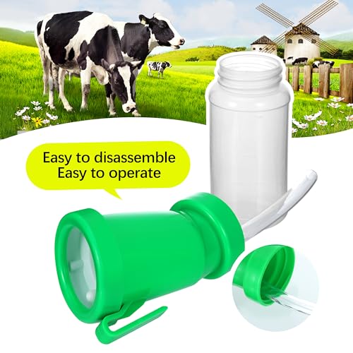 Blisstime Teat Dip Cup (Green) Non Reflow Nipple Cleaning Disinfection Dip Cup for Cow Sheep Goat - color: Green