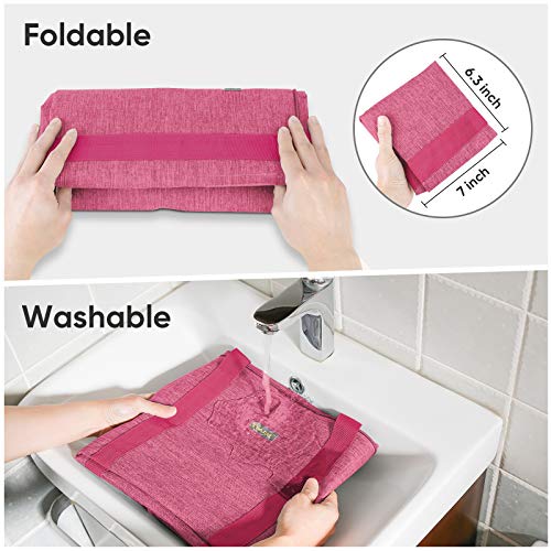 BALEINE Extra Large Storage Tote with Zippers & Carrying Handles, Heavy-Duty Oxford Fabric Moving Bags for Laundry, Space Saving, Storage, Berry Red - color: Berry Red, size: 1-Pack