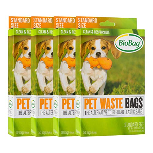 BioBag Compostable Pet Waste Bags, Standard Size, 50 Count (187105-4) (Pack of 4) - color: Blue, size: 50 Count (Pack of 4)