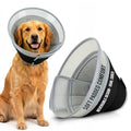 Premier Web Products Soft Dog Cone Collar To Stop Licking - Medium Dog Cone, Adjustable and Reversible Design, Non-Woven Breathable Fabric, Elizabethan Recovery Collar after Surgery for Cat, Black