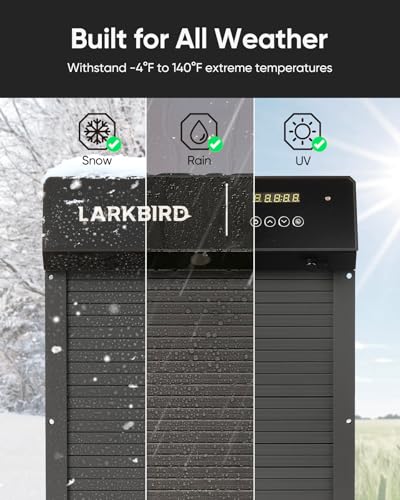 LARKBIRD Automatic Chicken Coop Door with Audio Recall Function, Gray | Solar & Battery Powered, Timer & Light Sensor, Bluetooth App Control, Anti-Pinch System - color: Gray