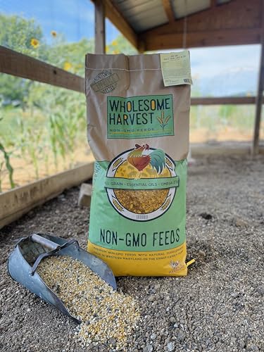 Non-GMO 10 lb Turkey Feed - Natural Peacock, Game Bird & Bird Feed, 24% High Protein Complete Food with Essential Oils, Herbs, Vitamins & Probiotics Formula for Healthy Flock Growth - size: 10 Pound (Pack of 1)