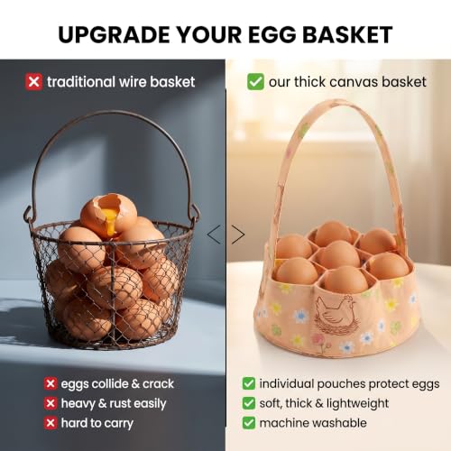 Egg Collecting Basket, Large Egg Collection Bag for Gathering Fresh Eggs - color: Color 10