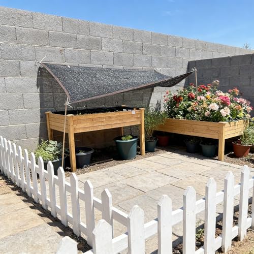 55% Shade Cloth for Garden,HDPE Cuttable Sun Shade for Plants,Mesh Garden Shade Cloth for Greenhouse Vegetables,Plant Heat Protection Black Cover for Patio Raised Bed (6×10FT) - size: 6×10FT