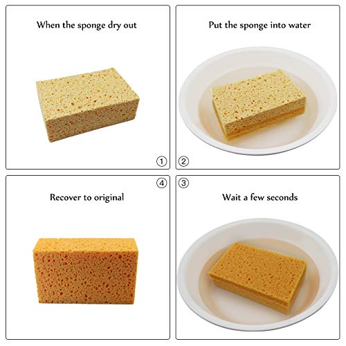 1 PCS x JK SP-T50 Large Sponge, Cleaning Sponges, Boat Bail Sponge, Handy Sponges, Cellulose Sponges, Natural Sponges, Commercial Sponges, Car Washing Sponge, Eco Friendly Sponge (6.5" x 4.0" x 2.0") - size: 6.5x4x2 Inch (Pack of 1)