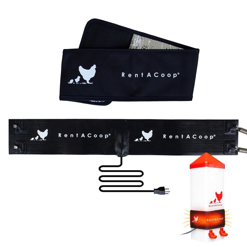 RentACoop SM Thermo Bucket Belt Chicken Waterer Heater with Insulated Wrap - size: Small