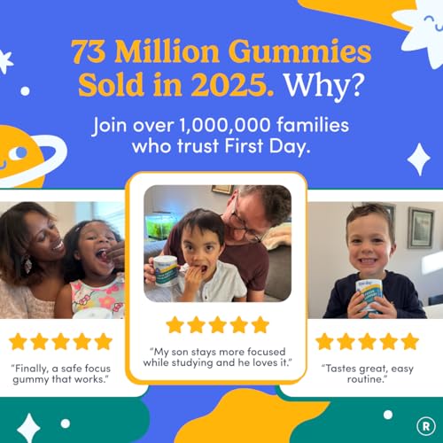 Focus Gummies for Kids with Cognizin® Citicoline, PS & Vitamin B3, 60 Count | Brain gummies for kids with Cognizin® citicoline, phosphatidylserine and vitamin B3 support daily focus, recall and learning.