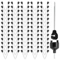 Electric Fencing Premium Stand Off/Long Arm Multi Purpose Insulator for Polywire/Polytape/Rope/Wire PK130 with 1 Free Socket Tool/Drill Chuck - size: PK130