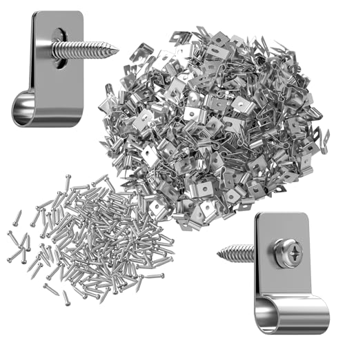 100 Pack Electric Fence Wire Clips with Screws – Stainless Steel Clamps for Mounting 12-16 Gauge Welded Wire to Wood or Metal Posts - style: LS2
