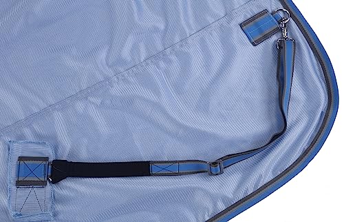LEAFOREST Horse Mesh Fly Sheets - Lightweight Breathable Standard Neck | UV Protection Soft Sheet Blue, 72" - size: 72IN