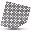 Square Shower Mat Non Slip, 27" x 27" Large Shower Mats for Inside Shower, Soft TPE Shower Floor Mat with Suction Cups and Big Drain Holes, Anti Slip Shower Stall Matt, Grey - color: Grey