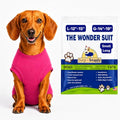 Surgi Snuggly Dog Surgery Recovery Suit, Cone Alternative, Spay/Neuter SL | Dog Recovery Suit for Dogs — Veterinarian-Invented Surgical Suit & Recovery Onesie with Easy Bathroom Access After Surgery - color: Princess Pink, size: Small Long (L-12"-15" | G-