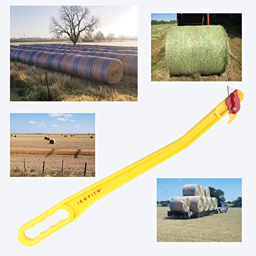 Hay Knife, 29" Hayknife and 20 Blades, Net Wrap & Baling Twine Cutter, Open Big Hay Bale Tool, Cutting Round Hay Net, Cut Mesh, Hay String, Livestock Farmer Knife for Horse Cow Goat Cattle Farm