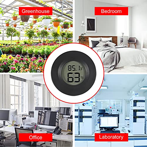 2PCS Mini Hygrometer Thermometer Electronic Digital Humidity Meter Gauge Monitor LCD Display Indoor Temperature Sensor with Fahrenheit Celsius