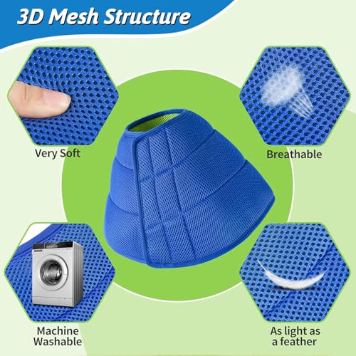 Soft Dog Cone Recovery Collars & Cones After Surgery for Medium Dogs | Adjustable Breathable Dog Cone Collar,Protect Pets from Licking Wounds,Soft and Comfortable, Reduce Anxiety (M) - size: M