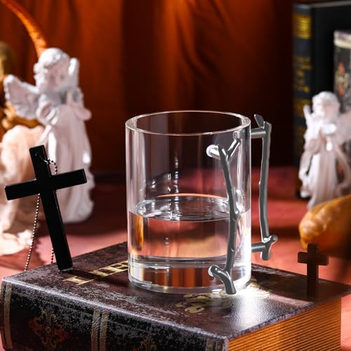 Dingion Judaica Hand Washing Cup for Netilat Yadayim,Silver Handle | Clear Acrylic Judaica Hand Washing Cup Stable Dual Silver Handle 5 Inch Netilat Yadayim Cup Traditional Jewish Ritual Kohanim - color: Silver Handle