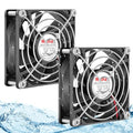 Wathai IP67 Waterproof 80mm x 25mm 12V Cooling DC Fan for RV Fridge Exhaust | 2 Pack, Dual Ball, 3 Inch, High Speed 12V Fan for RV Fridge Refrigerator DC Brushless Fan 12V waterproof 80mm - size: 80x25mm