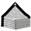 Shade Cloth-80% Aluminum Sunblock Neting,Durable Mesh Tarp with Grommets,Shade Cloth for Garden,Car, Outdoor Pergola,Greenhouse,Chicken Coop and Dog Kennel(Silver) - size: 8×12FT
